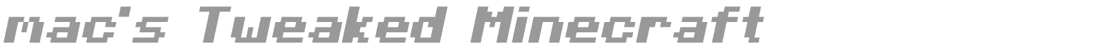Mac's Minecraft font preview